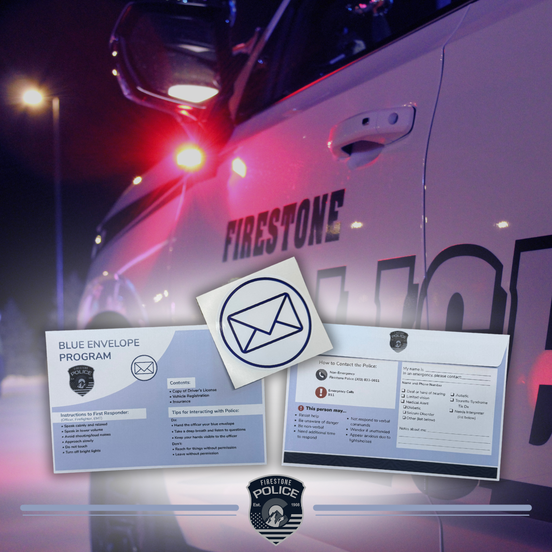 Firestone Police Department Blue Envelope Program