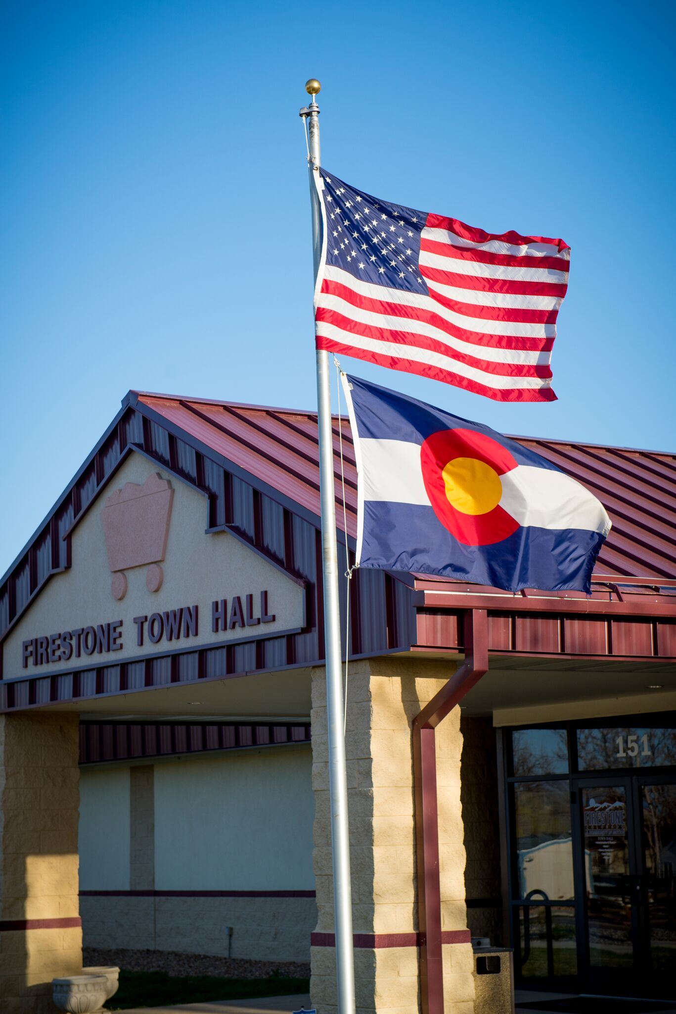 Town Hall Flag Full Mast