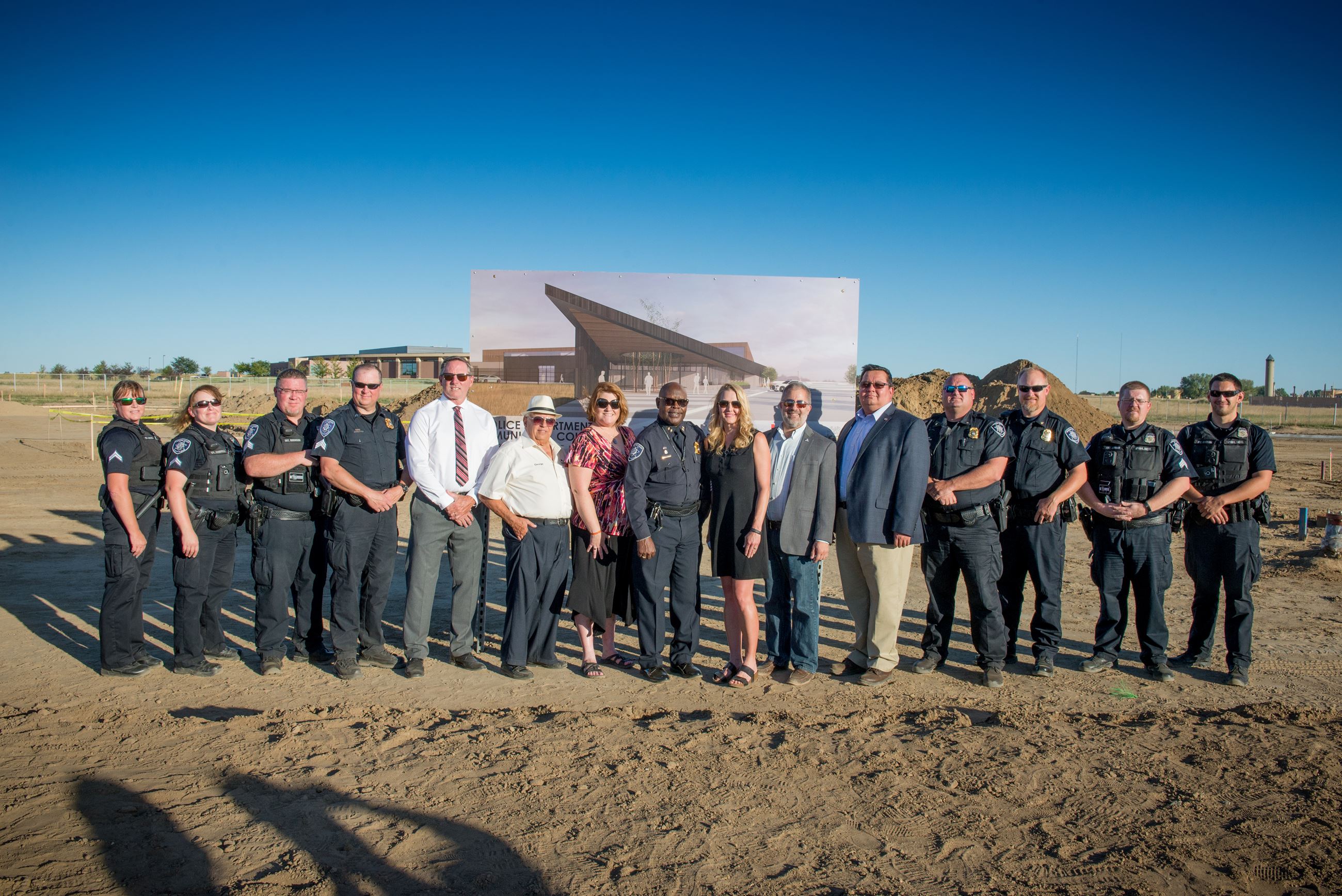 Firestone PD Groundbreaking Ceremony participants